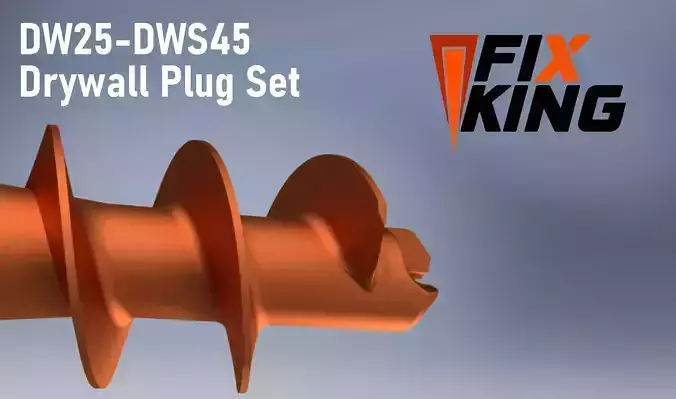 DW25-DWS45 Drywall Plug Set by FIXKING 3D print model