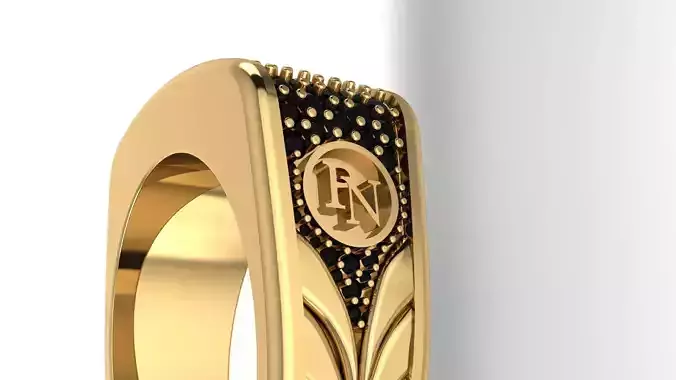 ringManyGems gold ring with diamonds