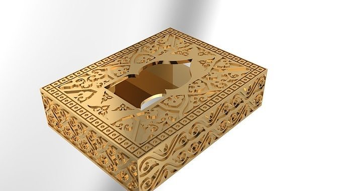 box with the image of a mosque 3D print model