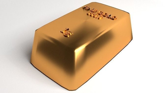 Goldbar 1gram 3D model