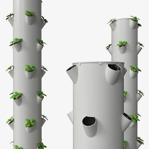 3D Aeroponics tower 3D model
