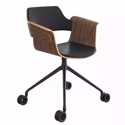 Flagship Armchair with Swivel base and Castors by PlyDesign