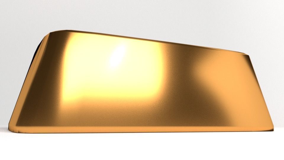 Goldbar 100gram 3D model_3