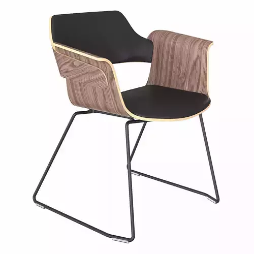 Flagship Armchair with sled base by PlyDesign