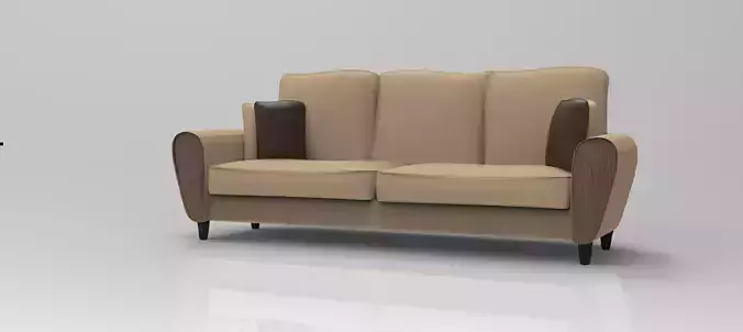 Sofa with three pillows