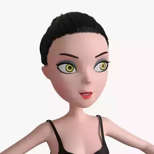 Dance girl NO RIG model 3D model