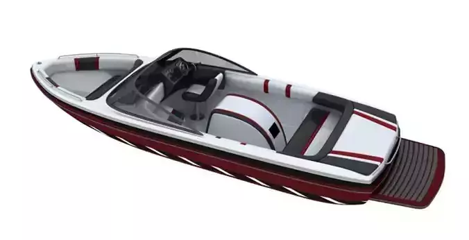 canoe 3D model speed boat