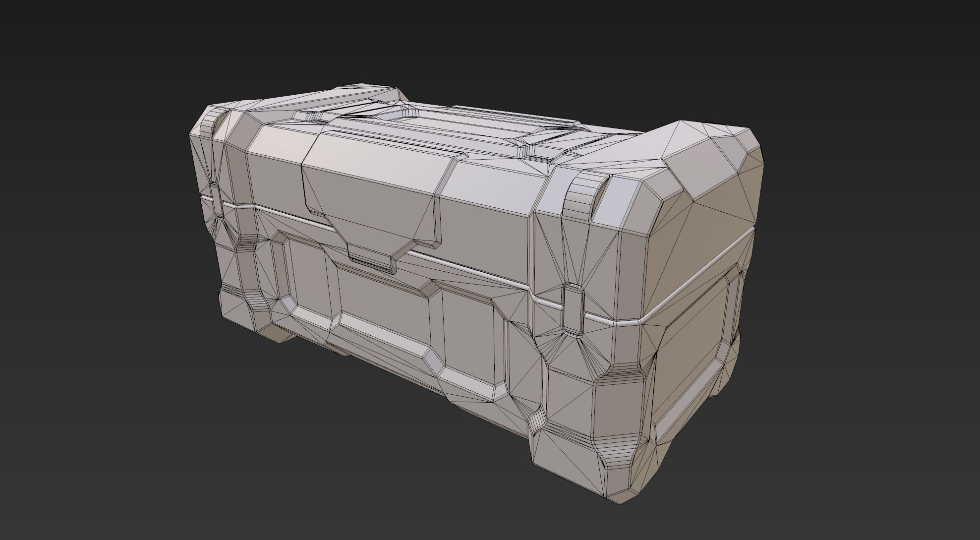 SciFi Container Low-poly 3D model_9