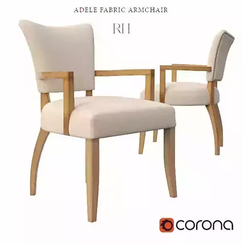 ADELE FABRIC ARMCHAIR 3D model