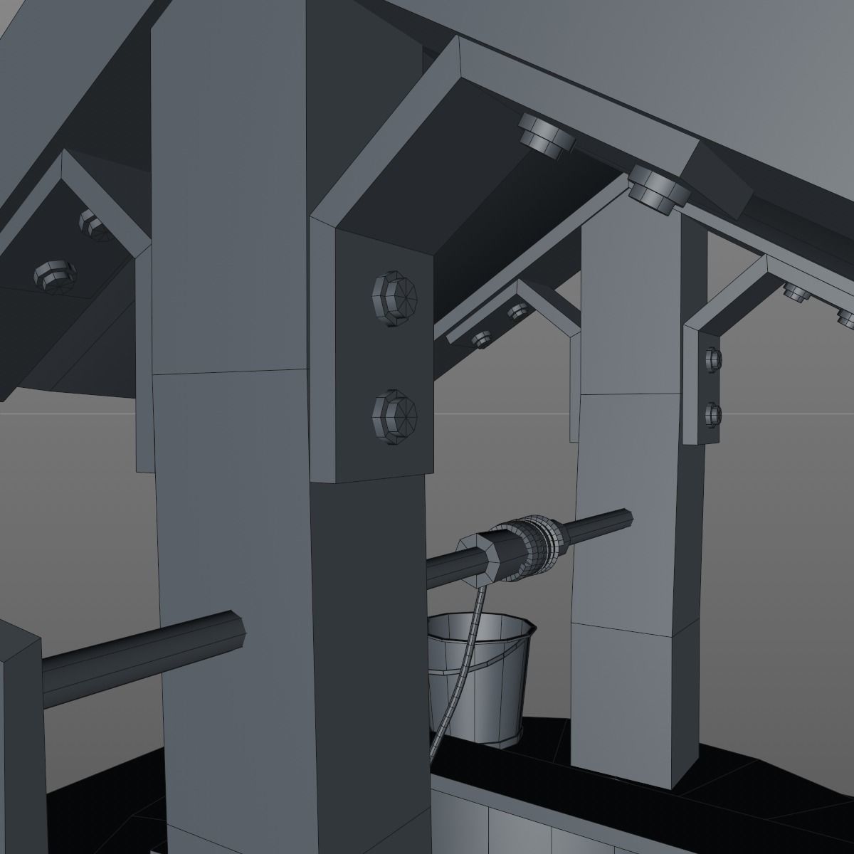 Water Well Low-poly 3D model_17