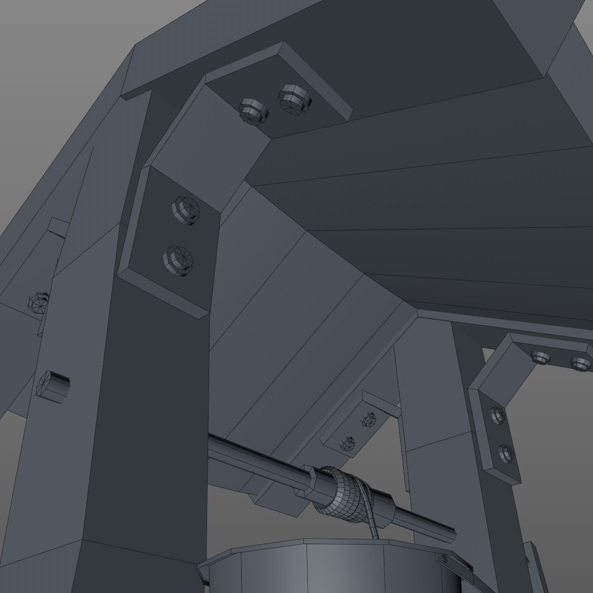 Water Well Low-poly 3D model_14