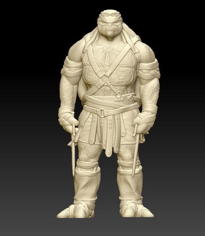 Raphael teenage mutant ninja turtle statue 3D print model_1