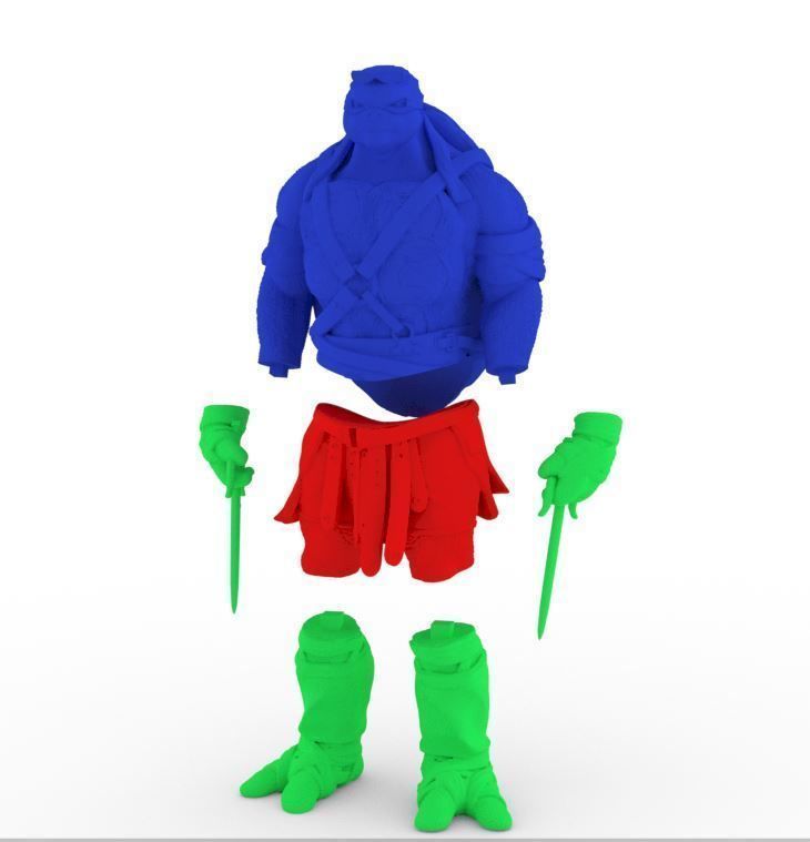 Raphael teenage mutant ninja turtle statue 3D print model_5