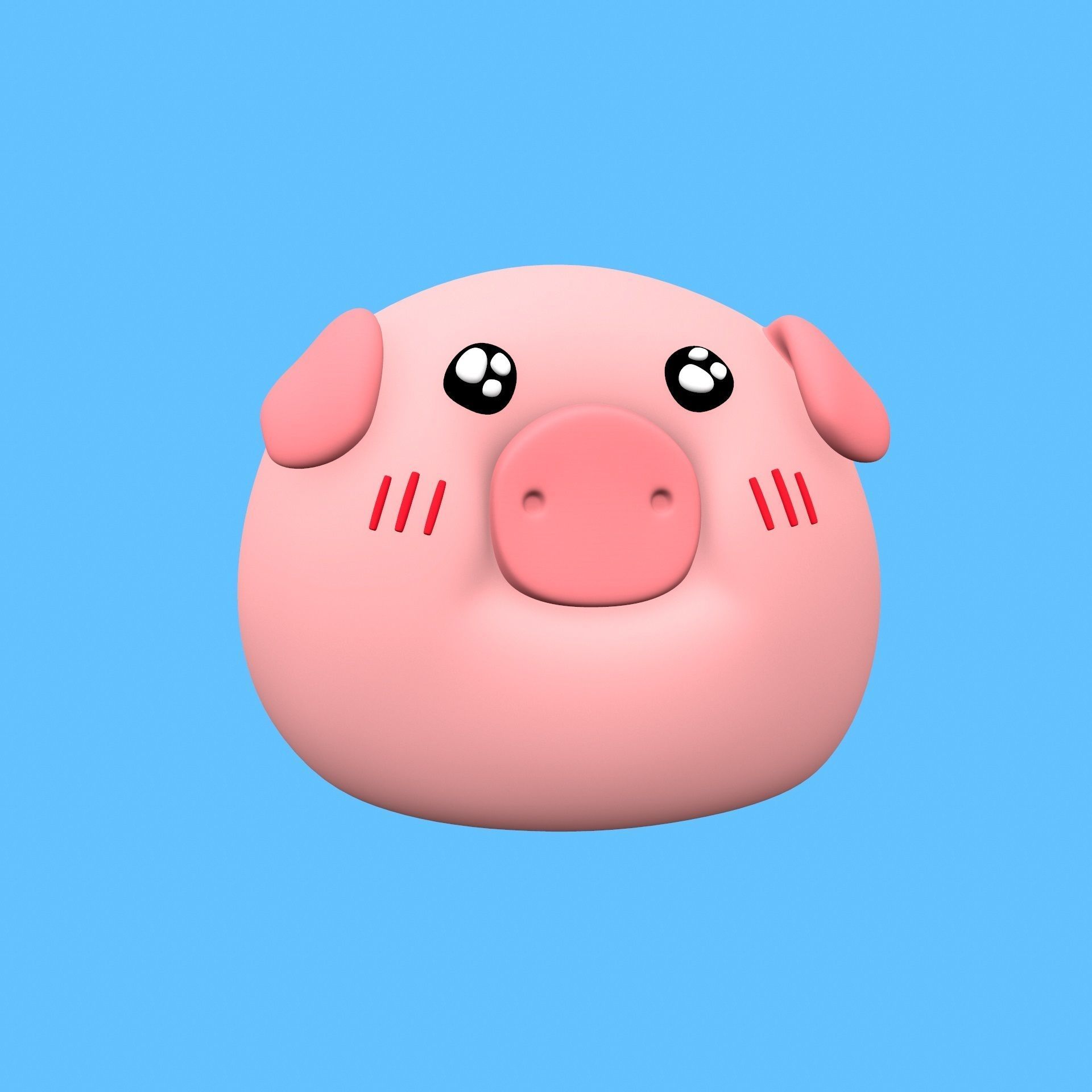 Piggy pig 3D print model_4