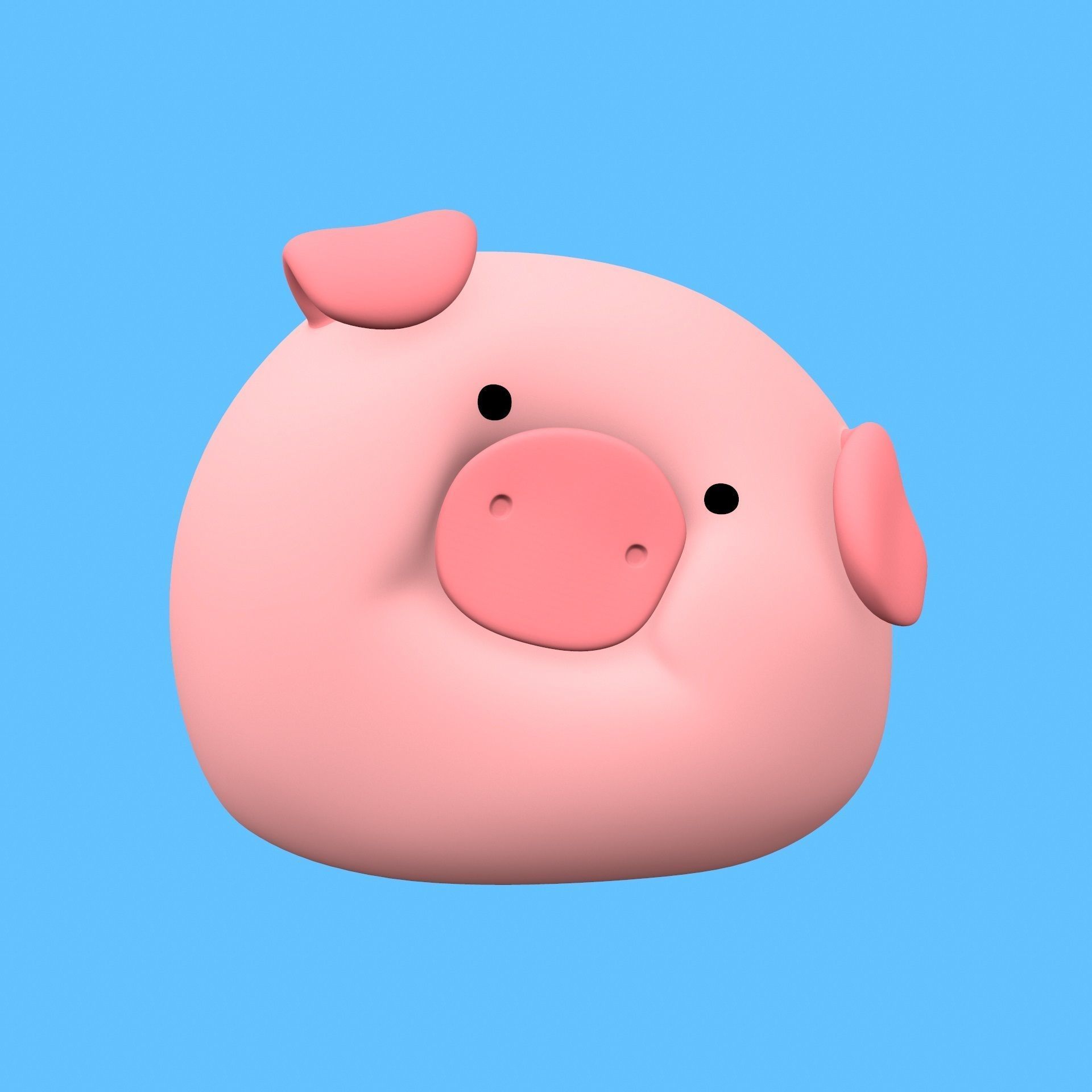 Piggy pig 3D print model_5