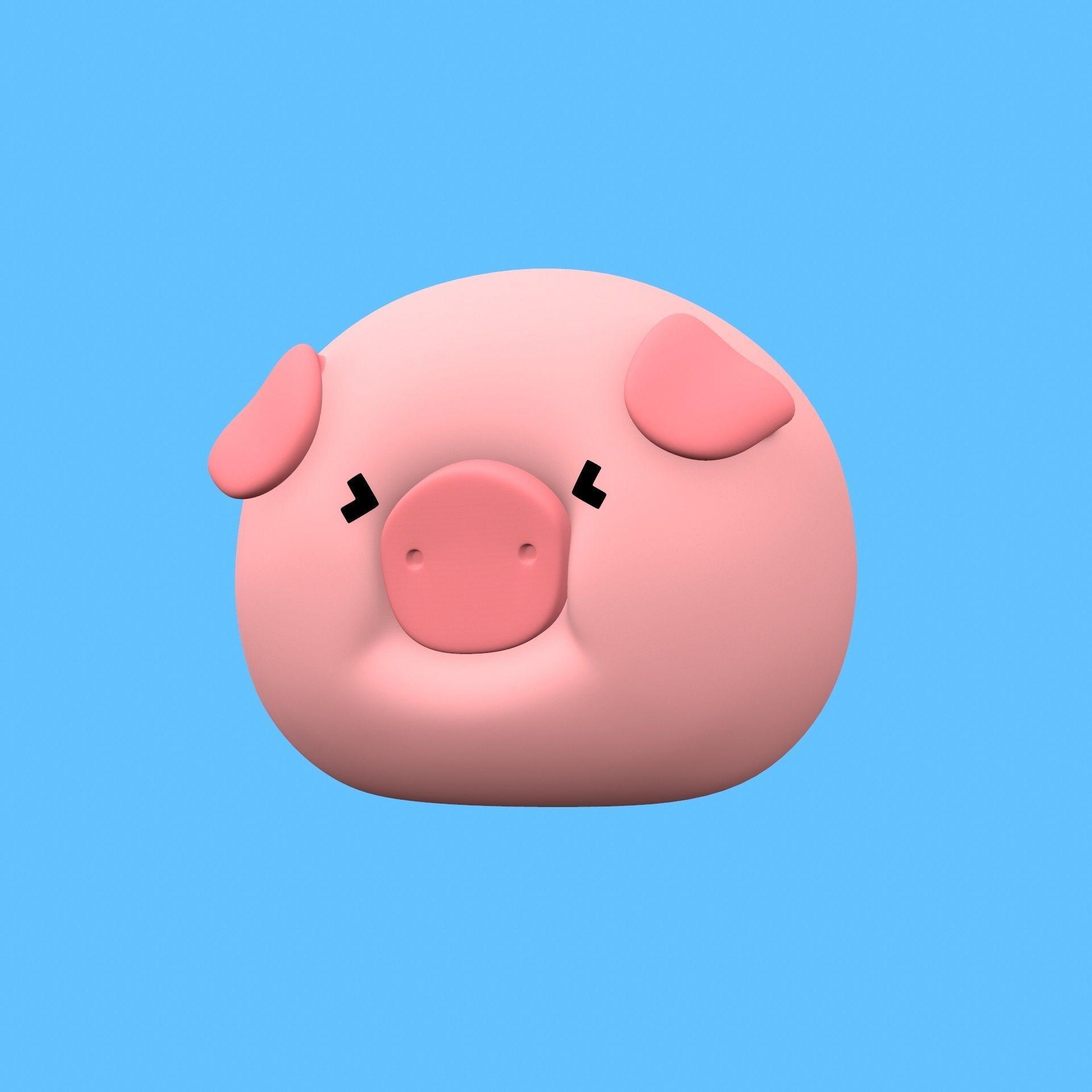 Piggy pig 3D print model_6