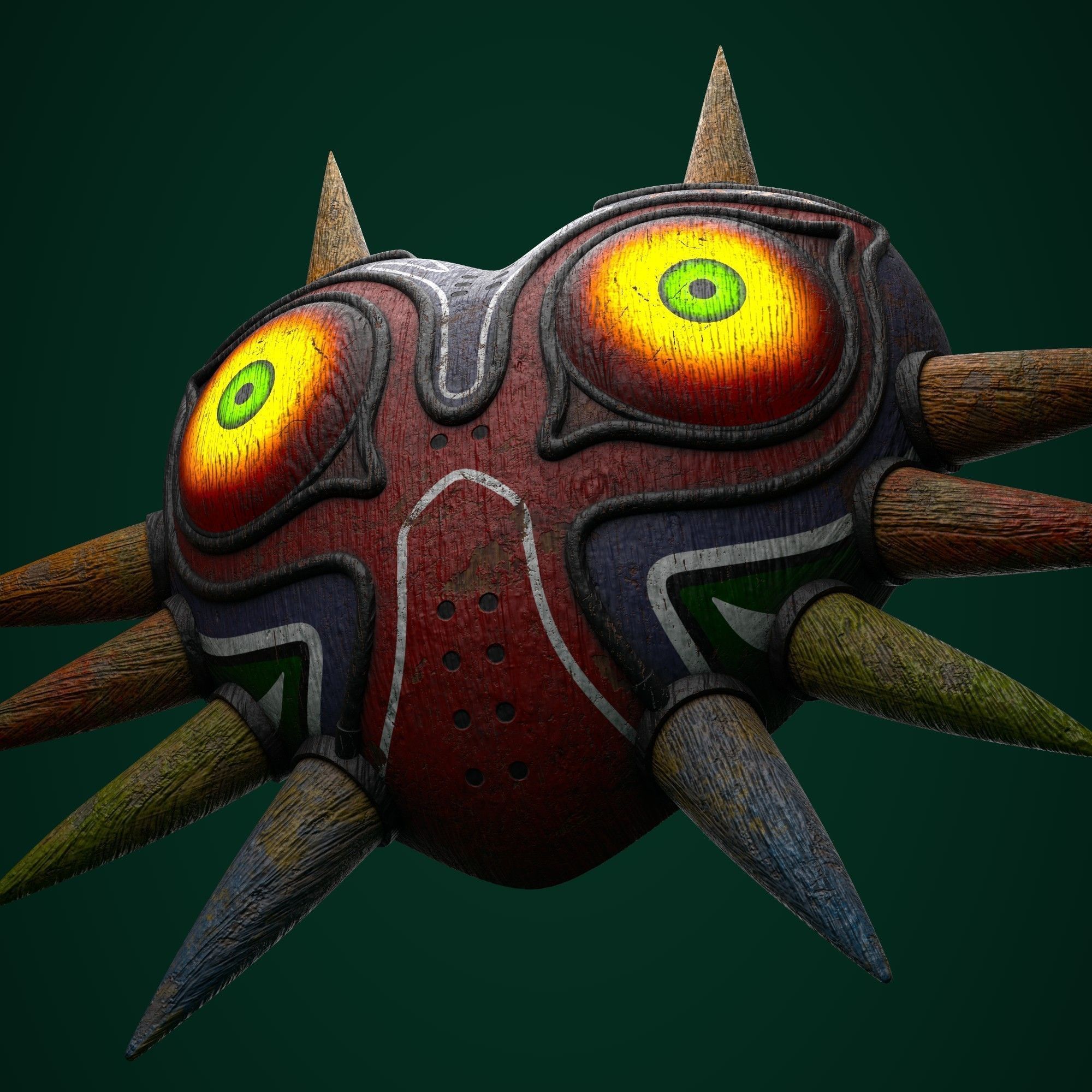 Majoras Mask Low-poly 3D model_2