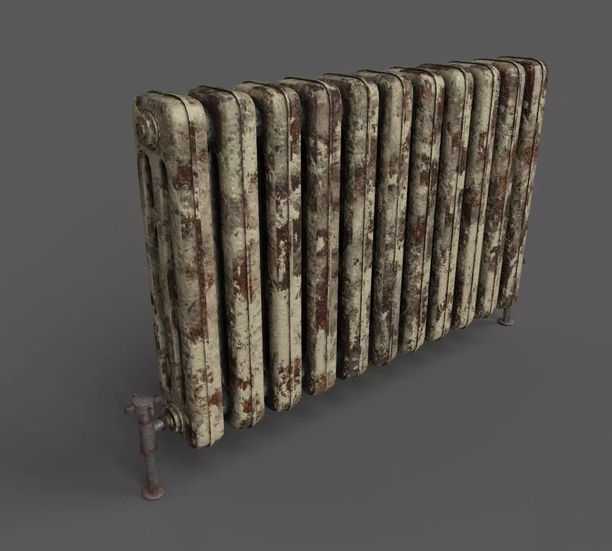 Radiator old Free low-poly 3D model_0