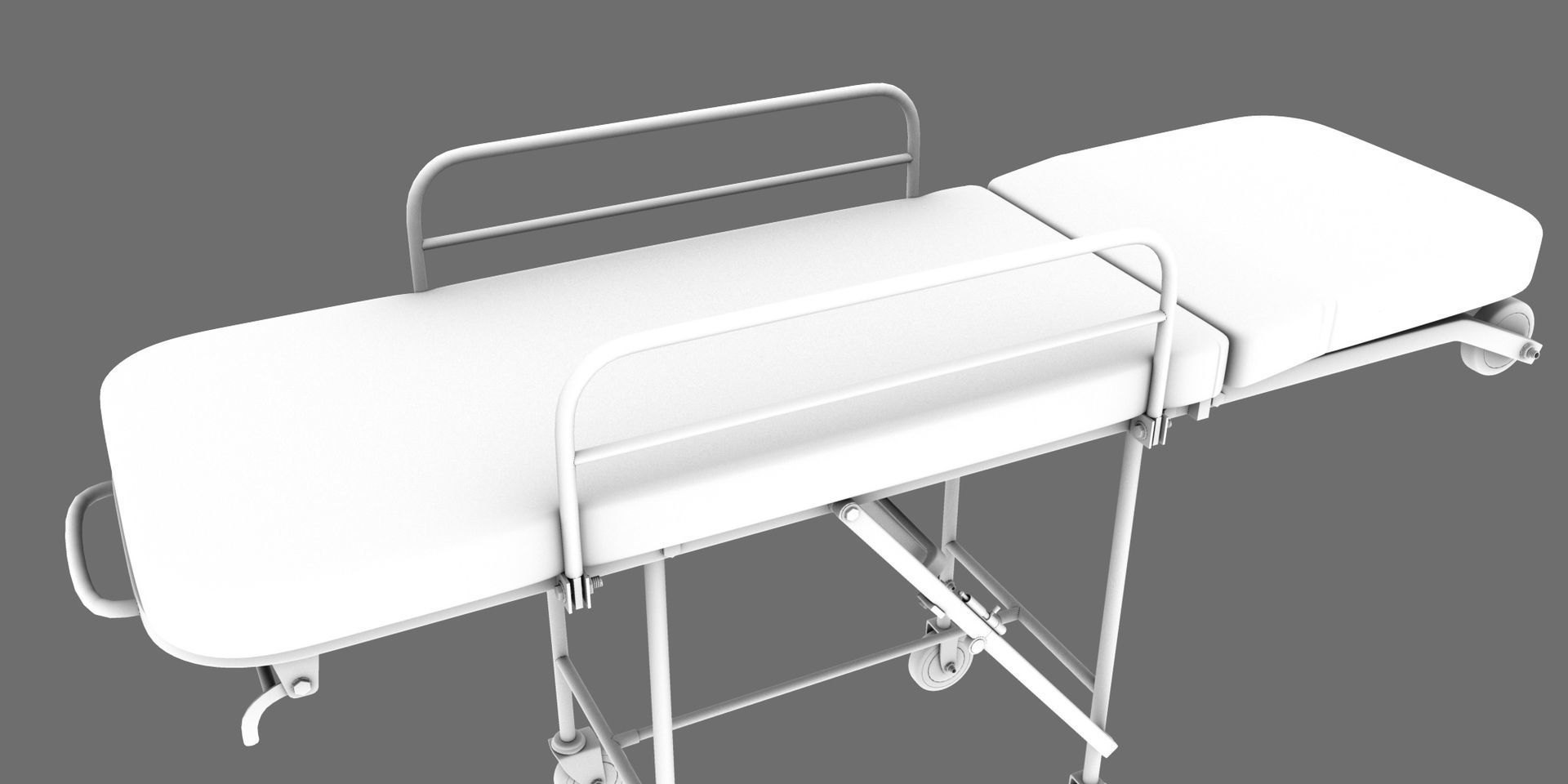 hospital stretcher 3d model 3D model_10