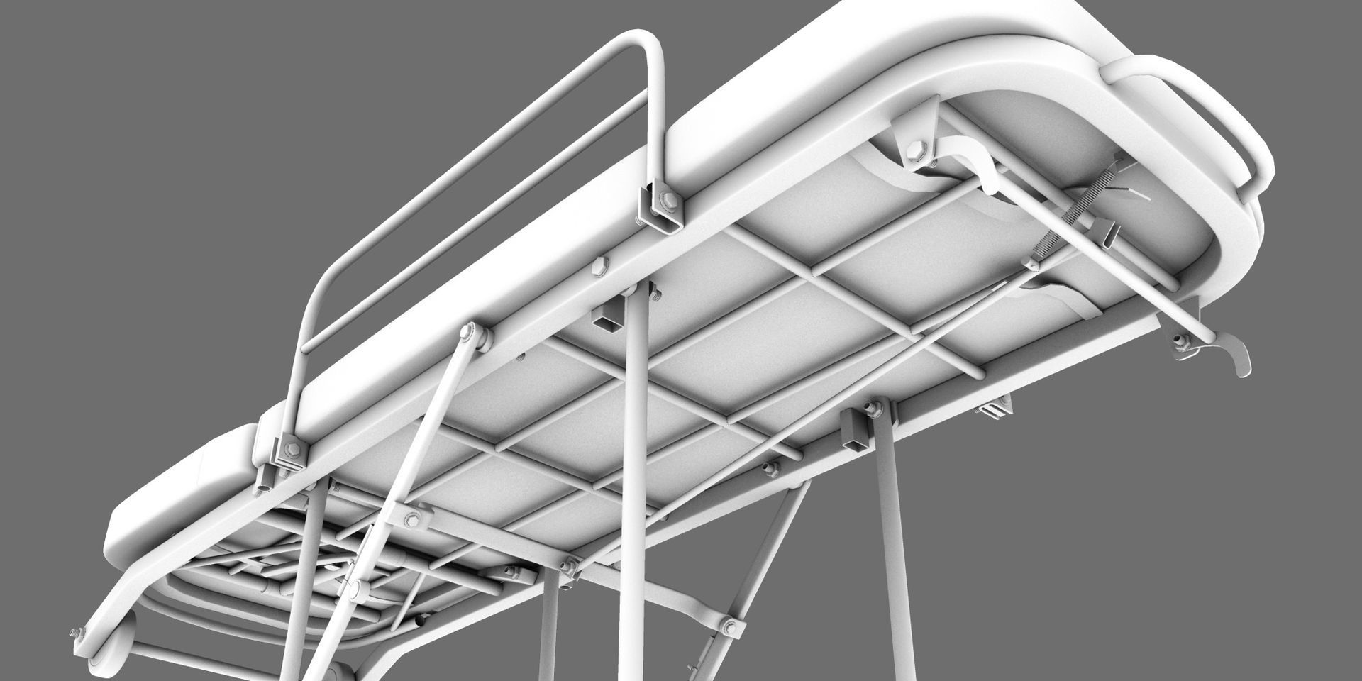 hospital stretcher 3d model 3D model_9