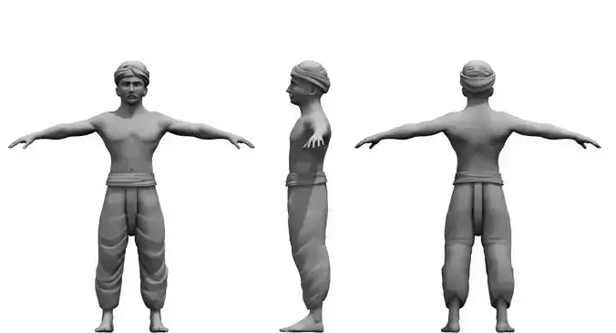 Farmer india 3d model