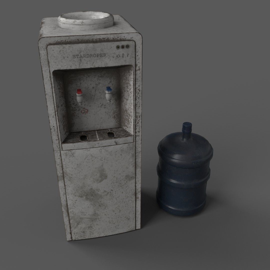Water Dispenser Free low-poly 3D model_3