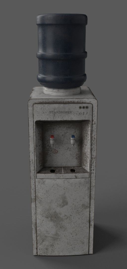 Water Dispenser Free low-poly 3D model_2