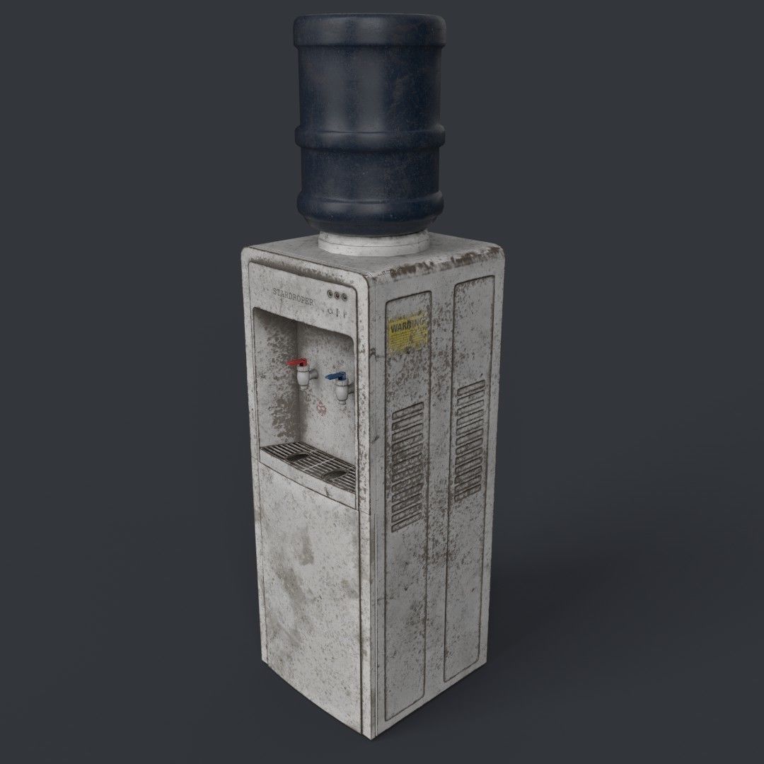 Water Dispenser Free low-poly 3D model_1