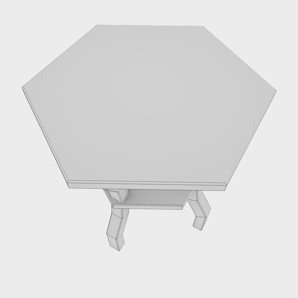 Small Cafe Table model Low-poly 3D model_3