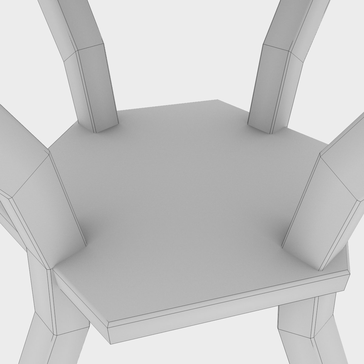 Small Cafe Table model Low-poly 3D model_4