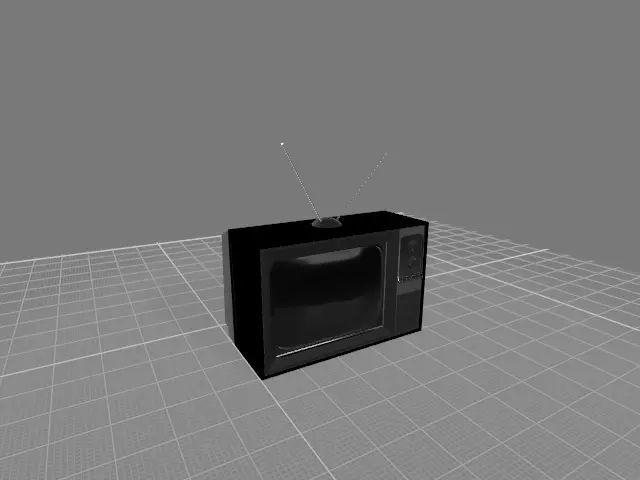 Low poly CRT TV 3D model