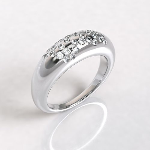 Anillo Solitario Elegante    Elegant Solitaire Ring 3D model
