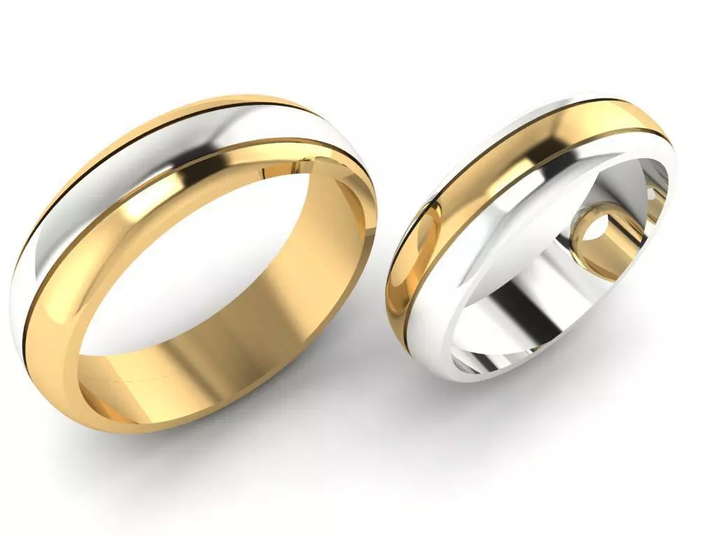 Wedding rings 3D print model 3D print model_0