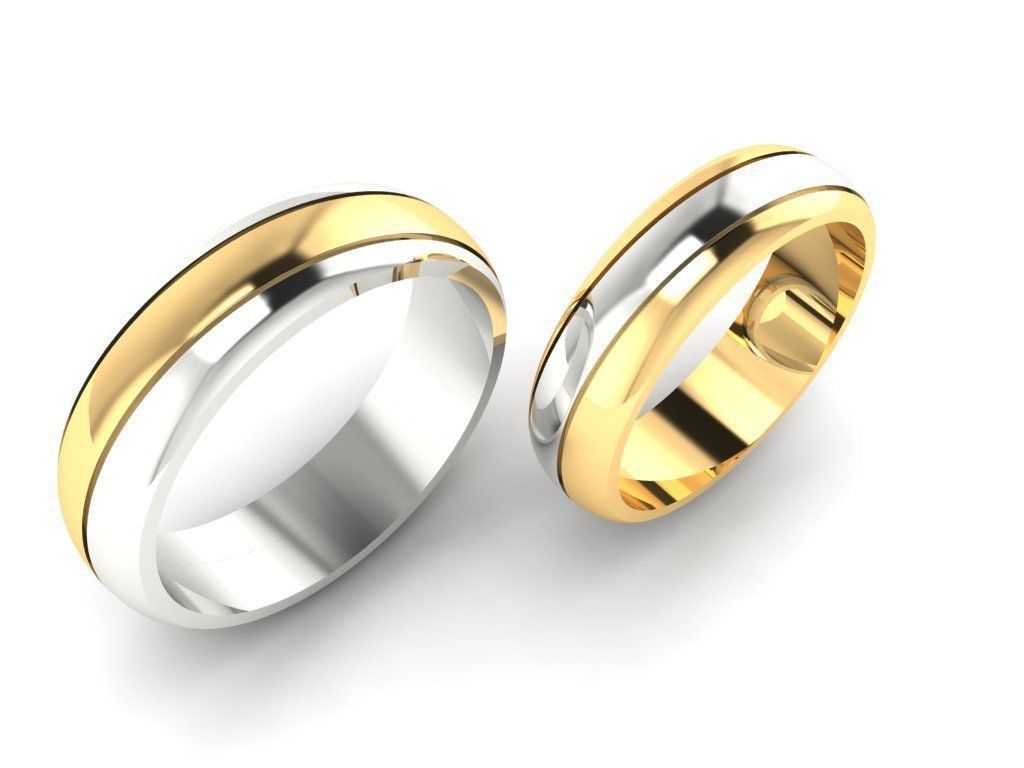 Wedding rings 3D print model 3D print model_1
