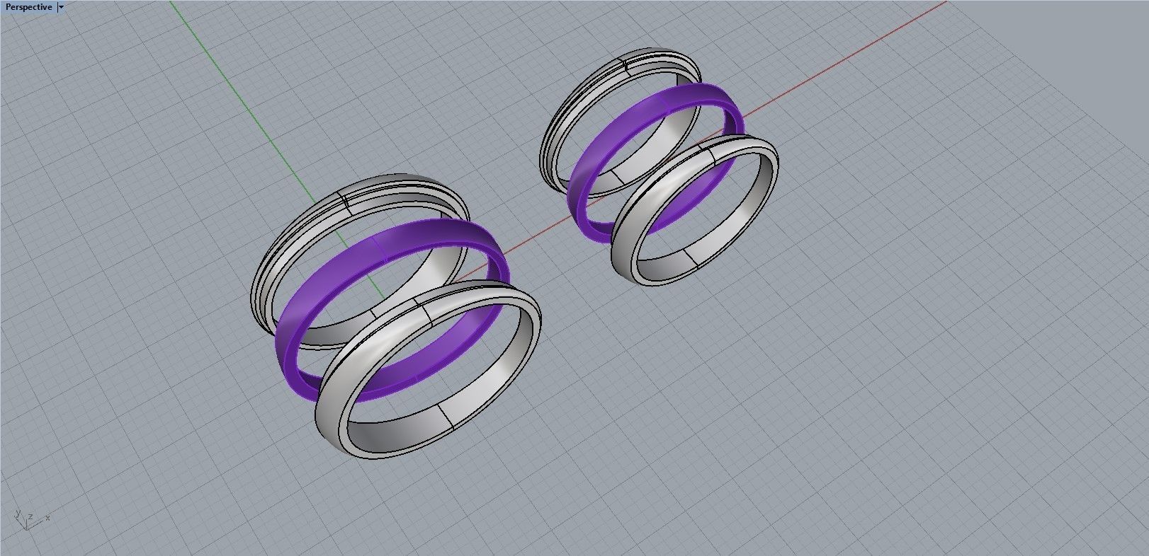 Wedding rings 3D print model 3D print model_6