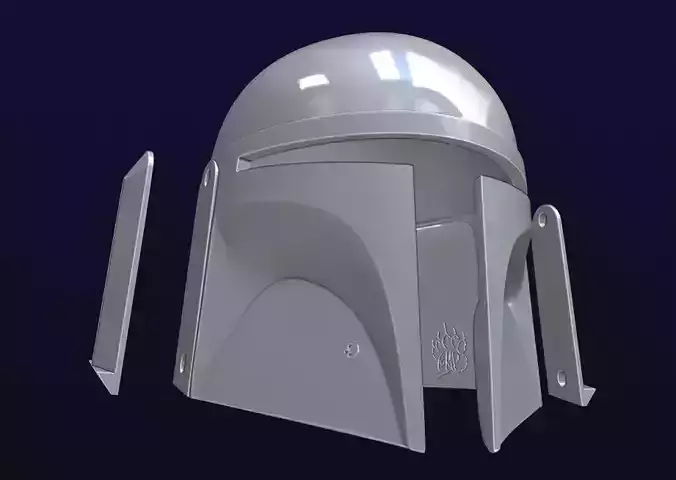 Boba and Jango Fett Deathwatch inspired Helmet with bolt on ears 3D print model
