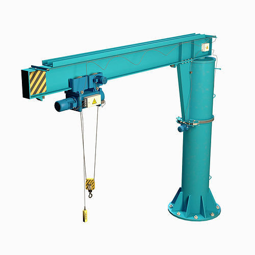 Girder crane Low-poly 3D model
