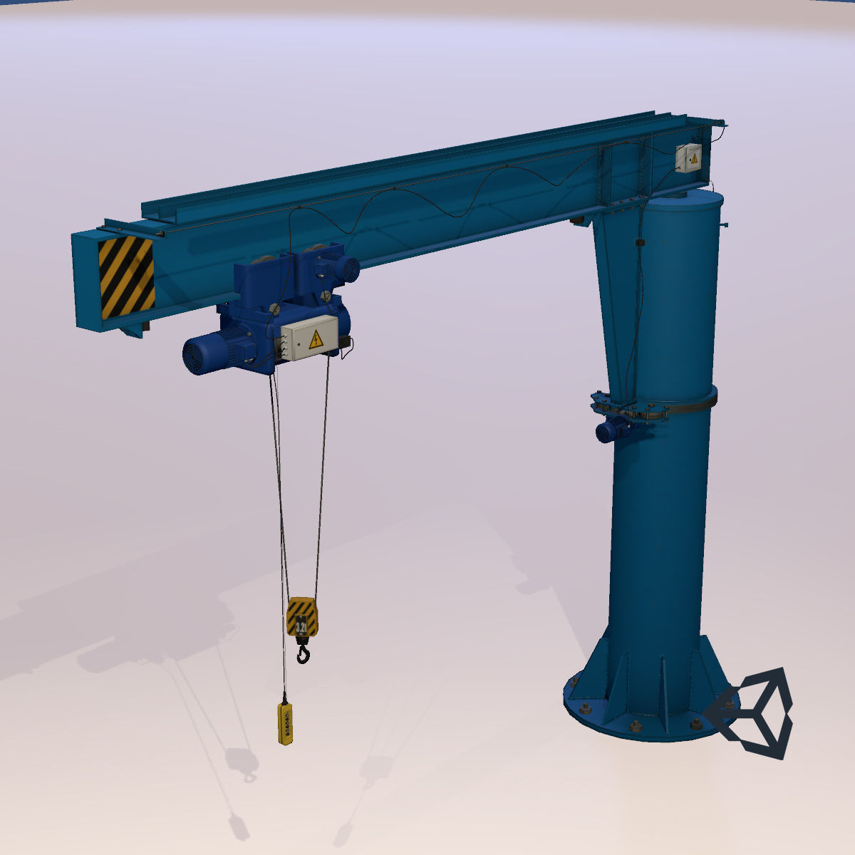 Girder crane Low-poly 3D model_20