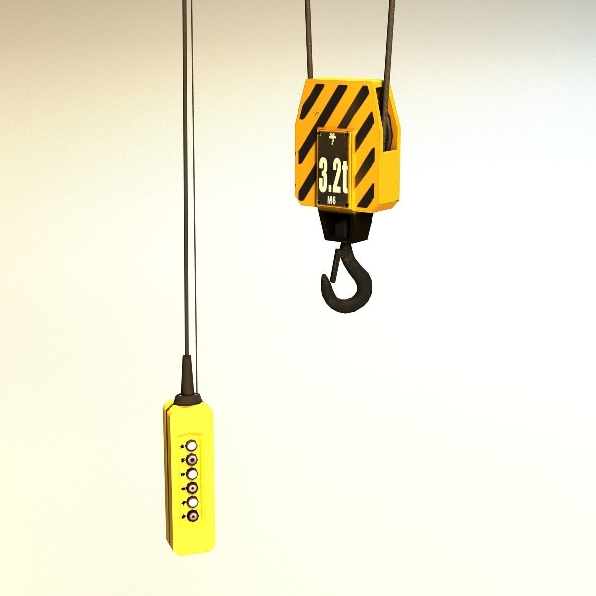 Girder crane Low-poly 3D model_6