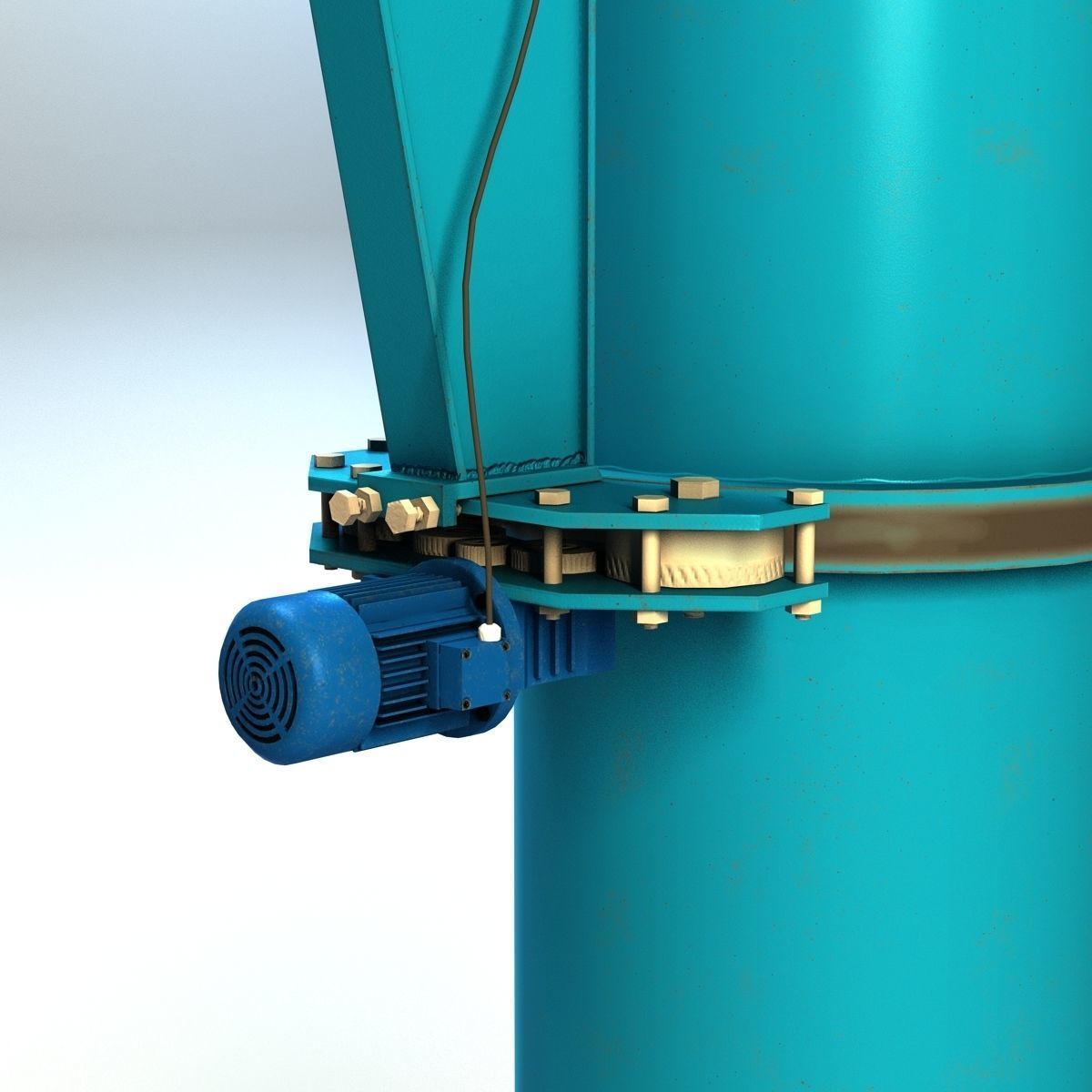 Girder crane Low-poly 3D model_8