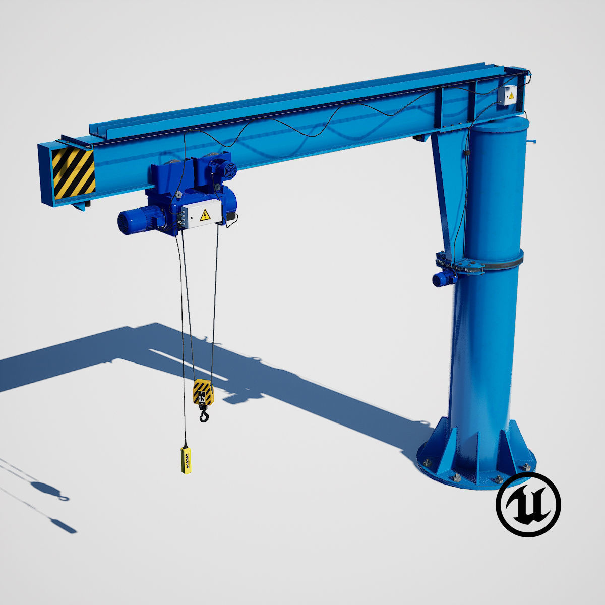 Girder crane Low-poly 3D model_21