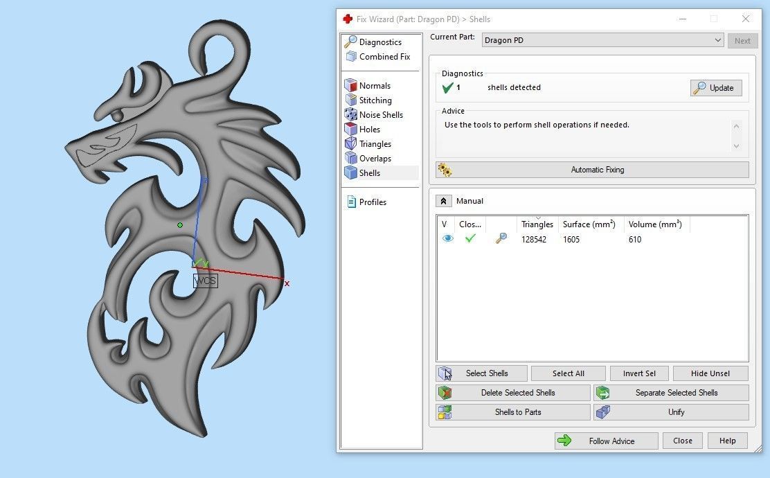 Dragon 3D Pendant  3D print model_8