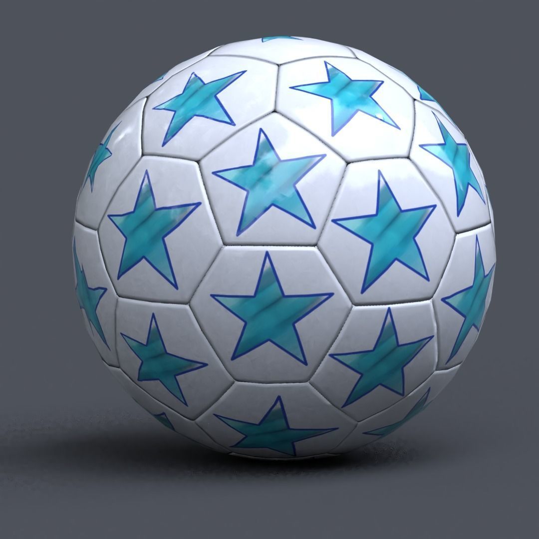 soccer ball Low-poly 3D model_4