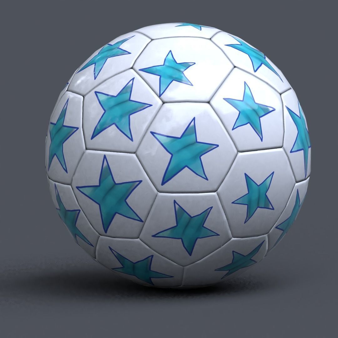 soccer ball Low-poly 3D model_2