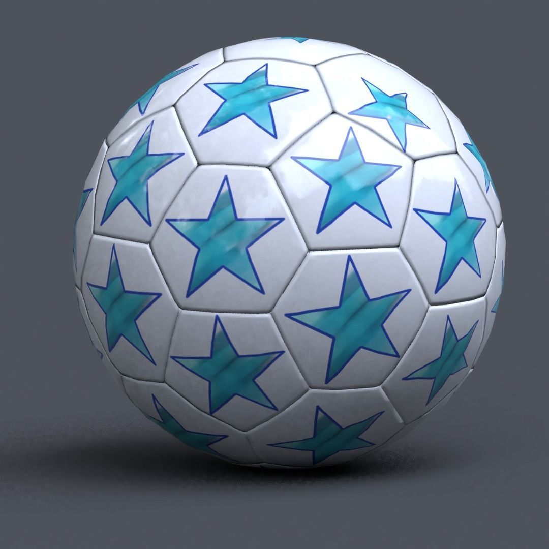 soccer ball Low-poly 3D model_3