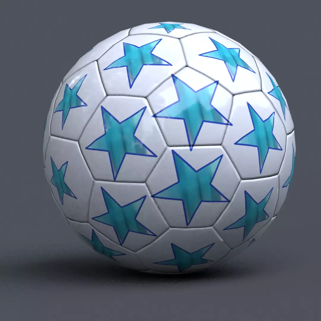 soccer ball Low-poly 3D model_0