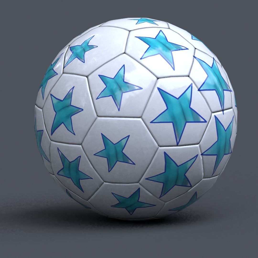 soccer ball Low-poly 3D model_1