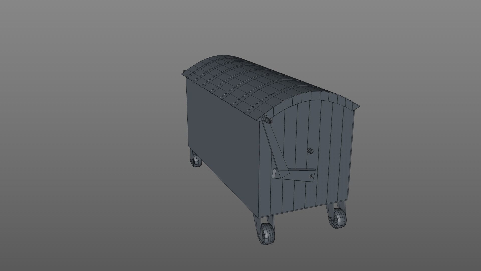 trash can Low-poly 3D model_6