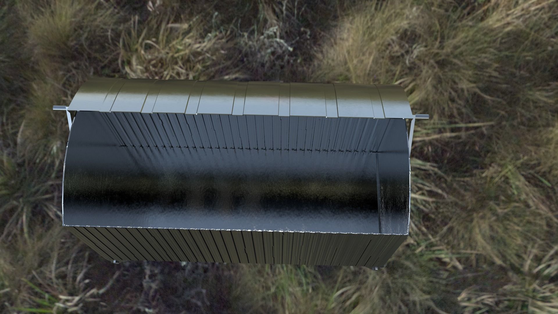 trash can Low-poly 3D model_3