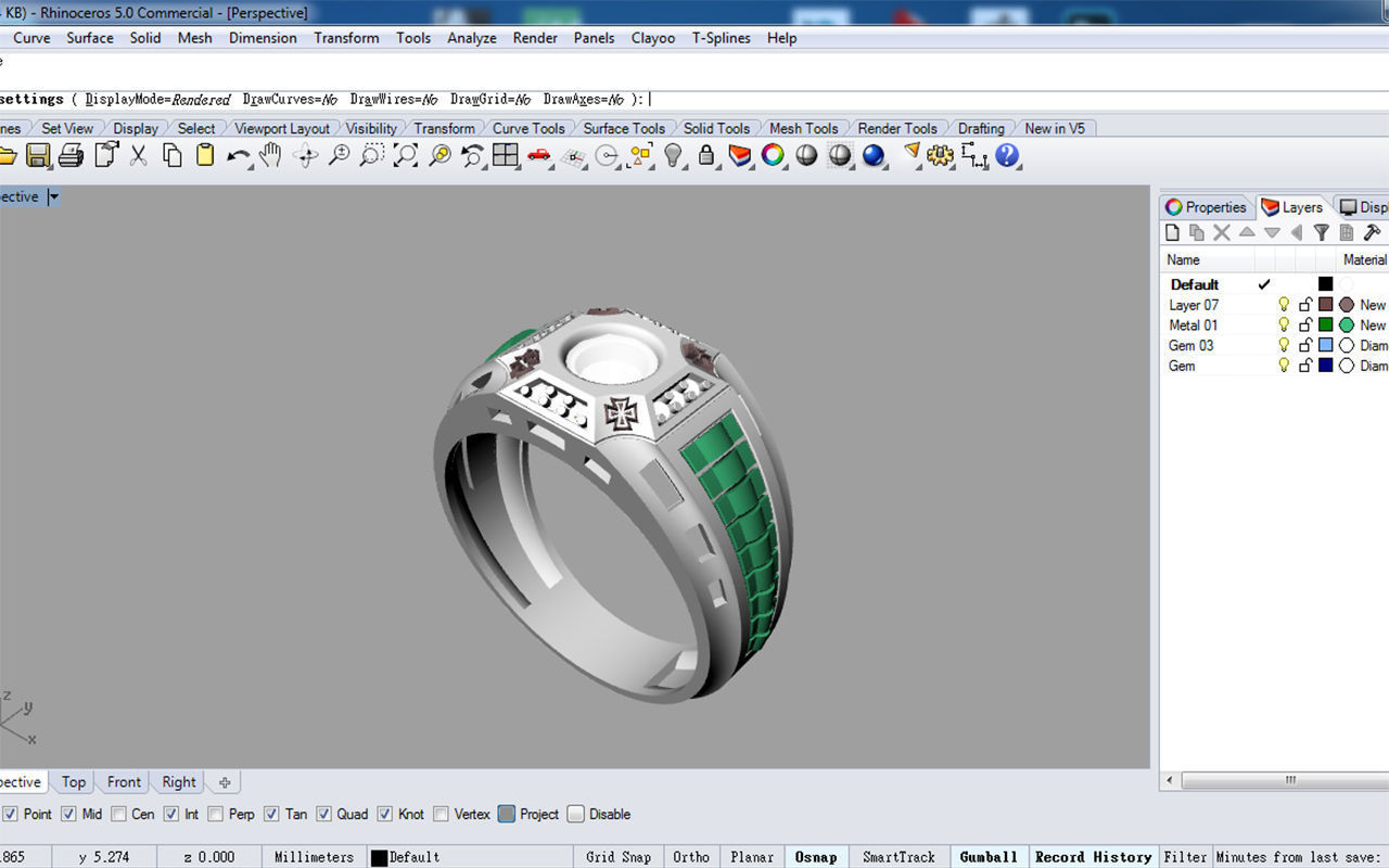 man ring cross black 3D print model_10